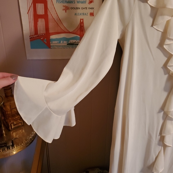 Vintage Robe Duster Cream Bohemian - Picture 2 of 5